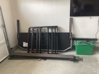 Black  Bed Frame Disassembled