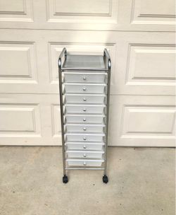10 drawer rolling storage cart