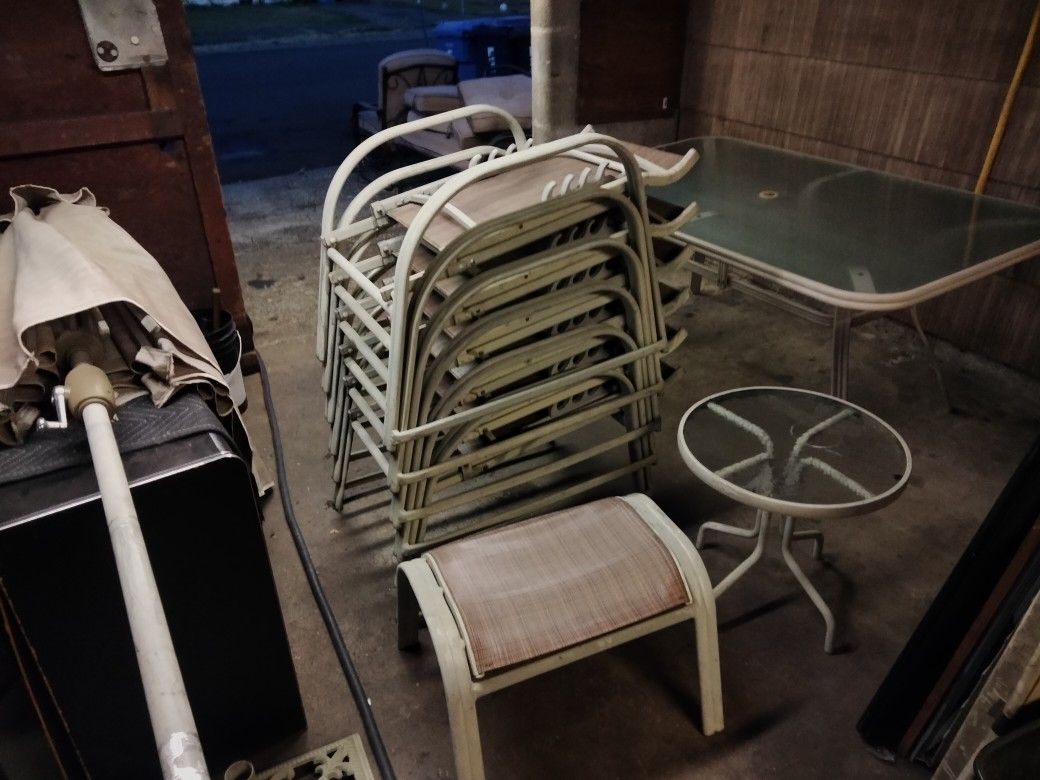 One Full Patio Deck Set And A Full Side Patio Deck Set Bundle