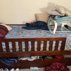 Twin Bed Frame With Twin Bed Pull Out 