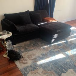 Beautiful Couch Right Sided Black