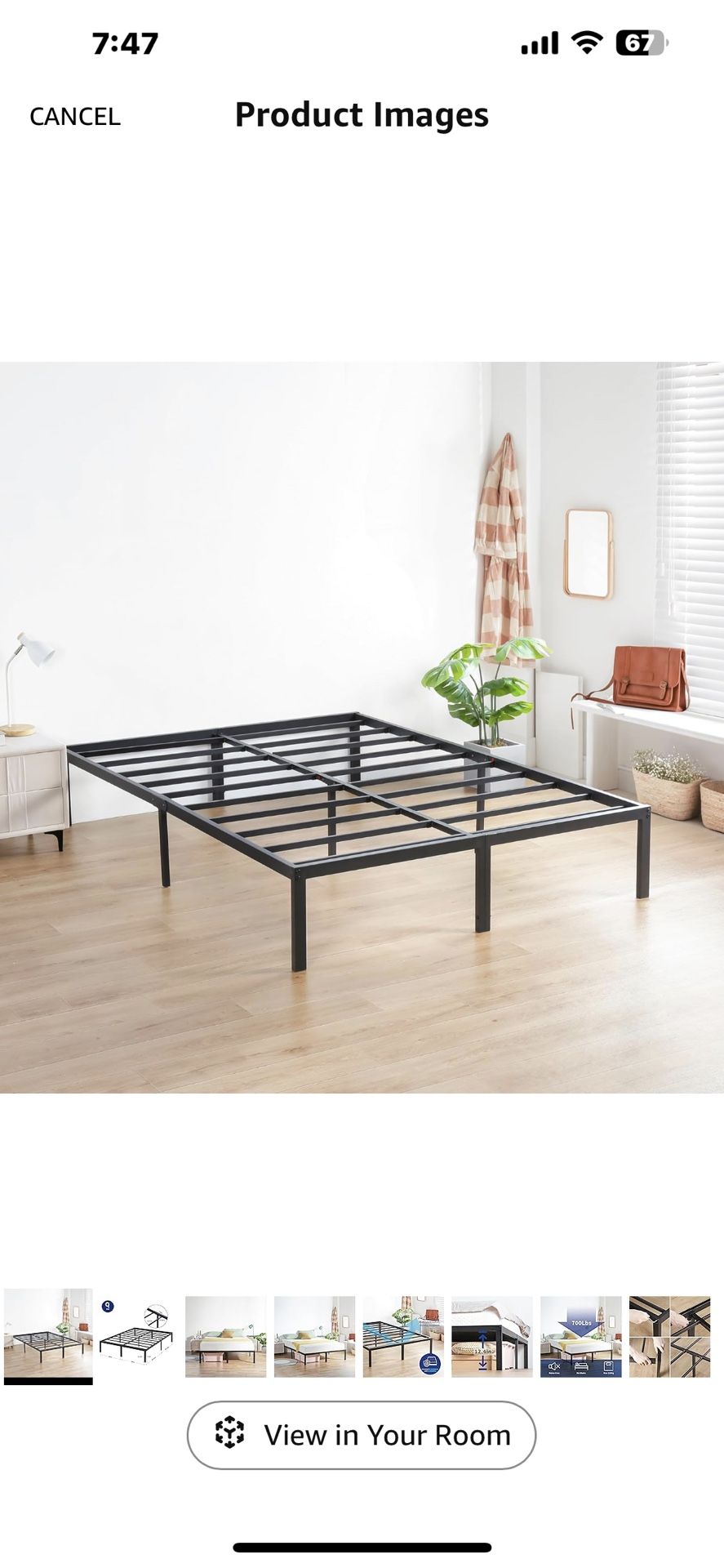 Steel Queen Size Bed Frame 