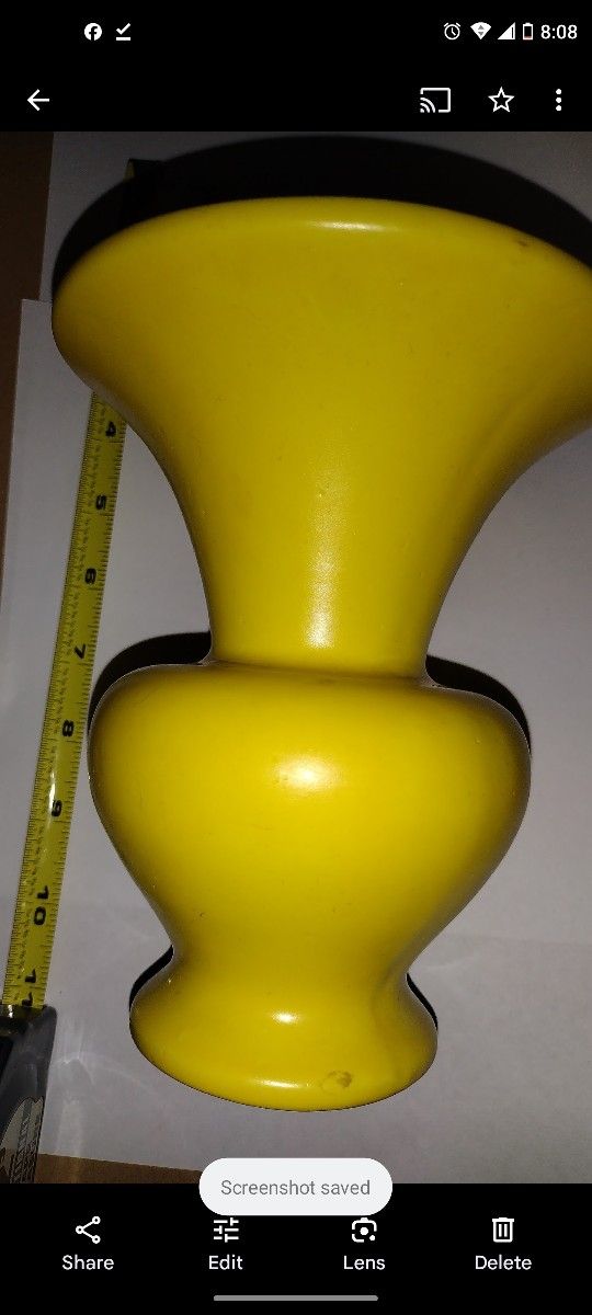 Yellow Haeger Vase