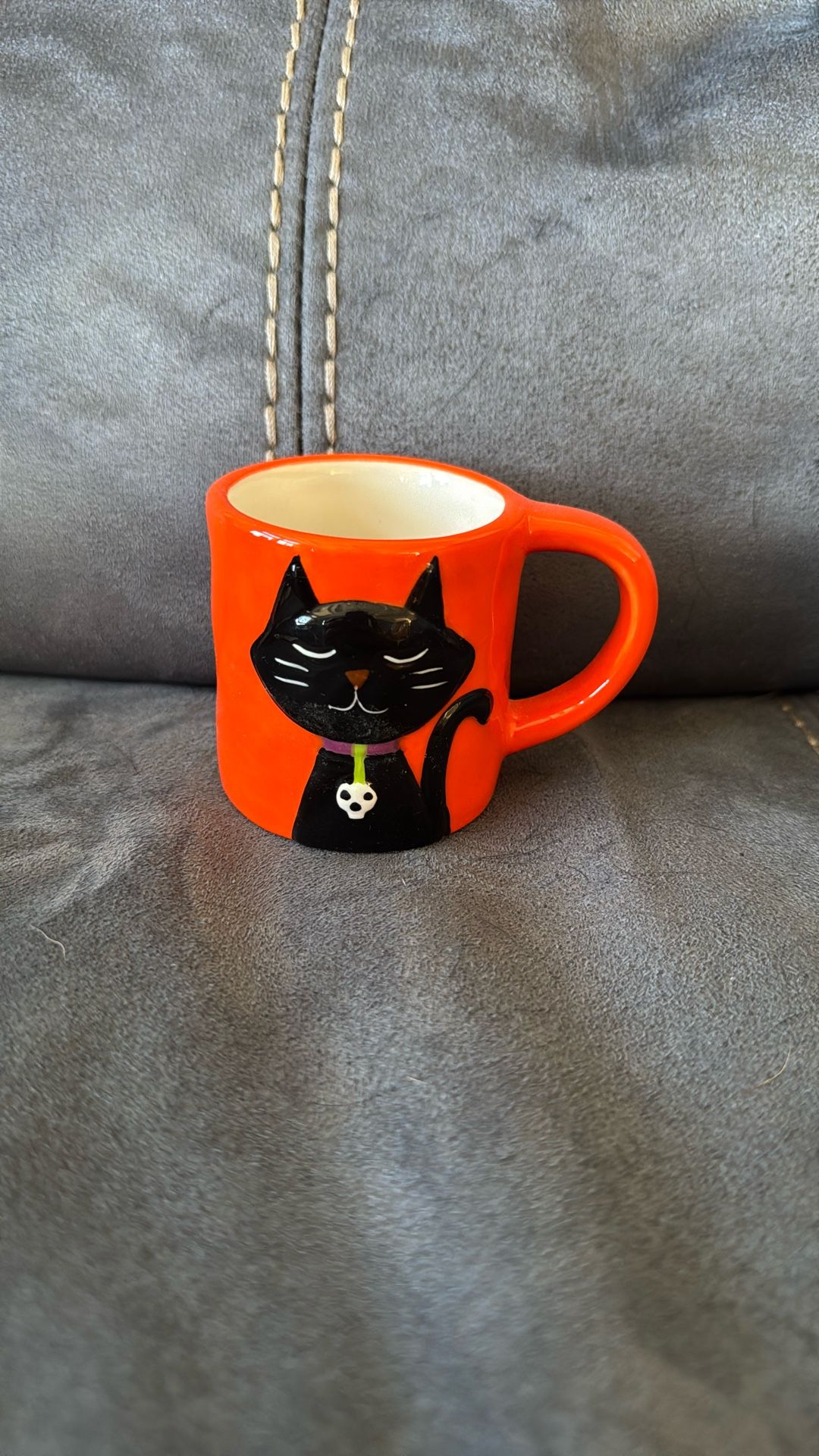 New Without Package Lang Small Mini Mug Cup Halloween Black Cat Decoration