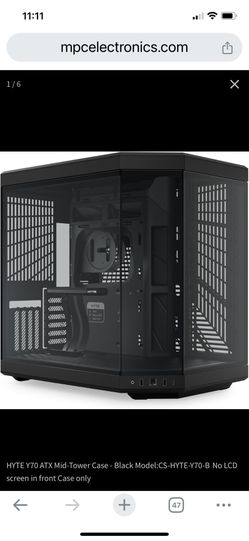 Brand New!! HYTE Y70 ATX Mid-Tower Case - Black Model:CS-HYTE-Y70-B No LCD screen in front Case only