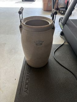 Antique Ceramic Blue Crown 4 Gal. Butter Churn- No Stick