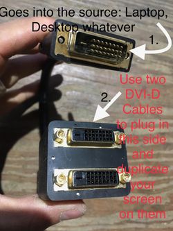 Male DVI-D Dual Link to TWO Female DVI-D Dual Link SPLITTER