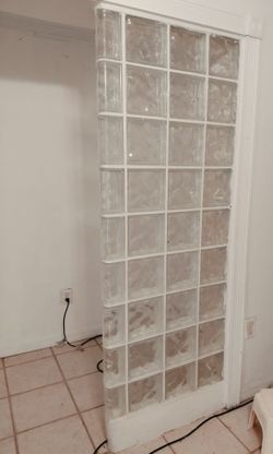 Glass Block Wall Section