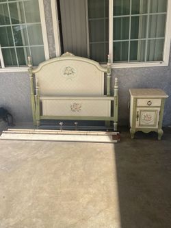 Bed frame and night stand