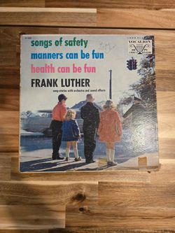Frank Luther Songs of Safety Vocalion 33 RPM Vinyl LP Children's Music