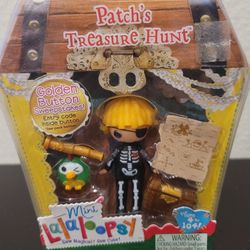 New Patch's Treasure Hunt Pirate Boy LalaLoopsy Mini Doll, Sealed Packaging