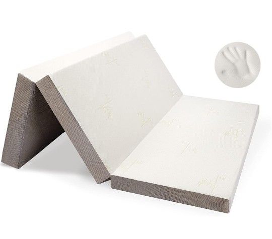 Queen Size 6" Tri-Fold Memory Foam Mattress 