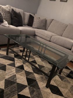 Glass living room table