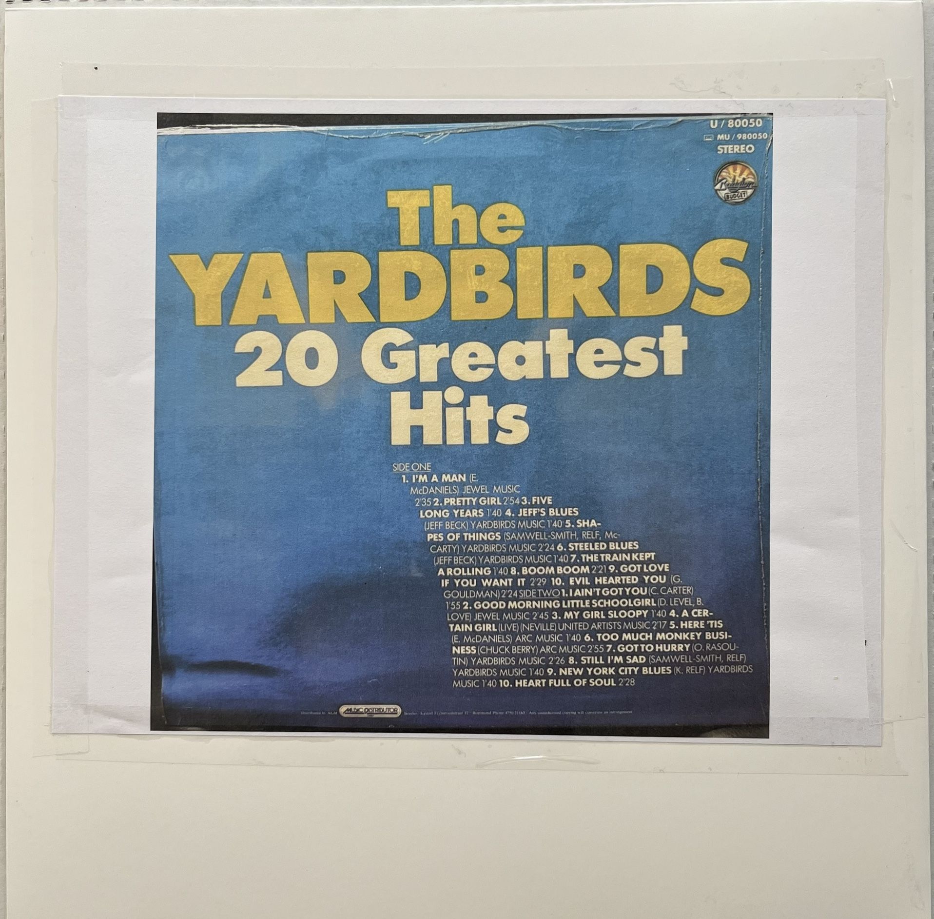 The Yardbirds- 20 Greatest Hits