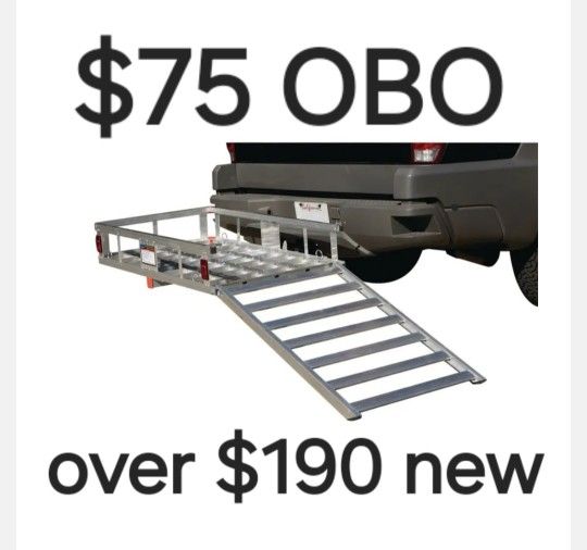 600 lb. Capacity Aluminum Mobility Wheelchair and Scooter Carrier with ramp