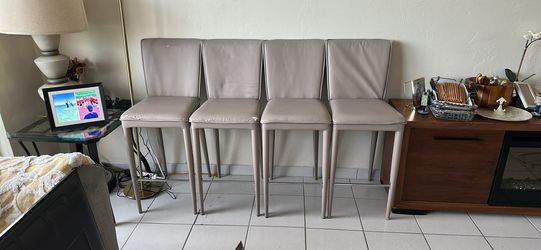 4 Grey Bar Stools