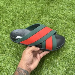 Gucci Rubber Slides “ Red Green”