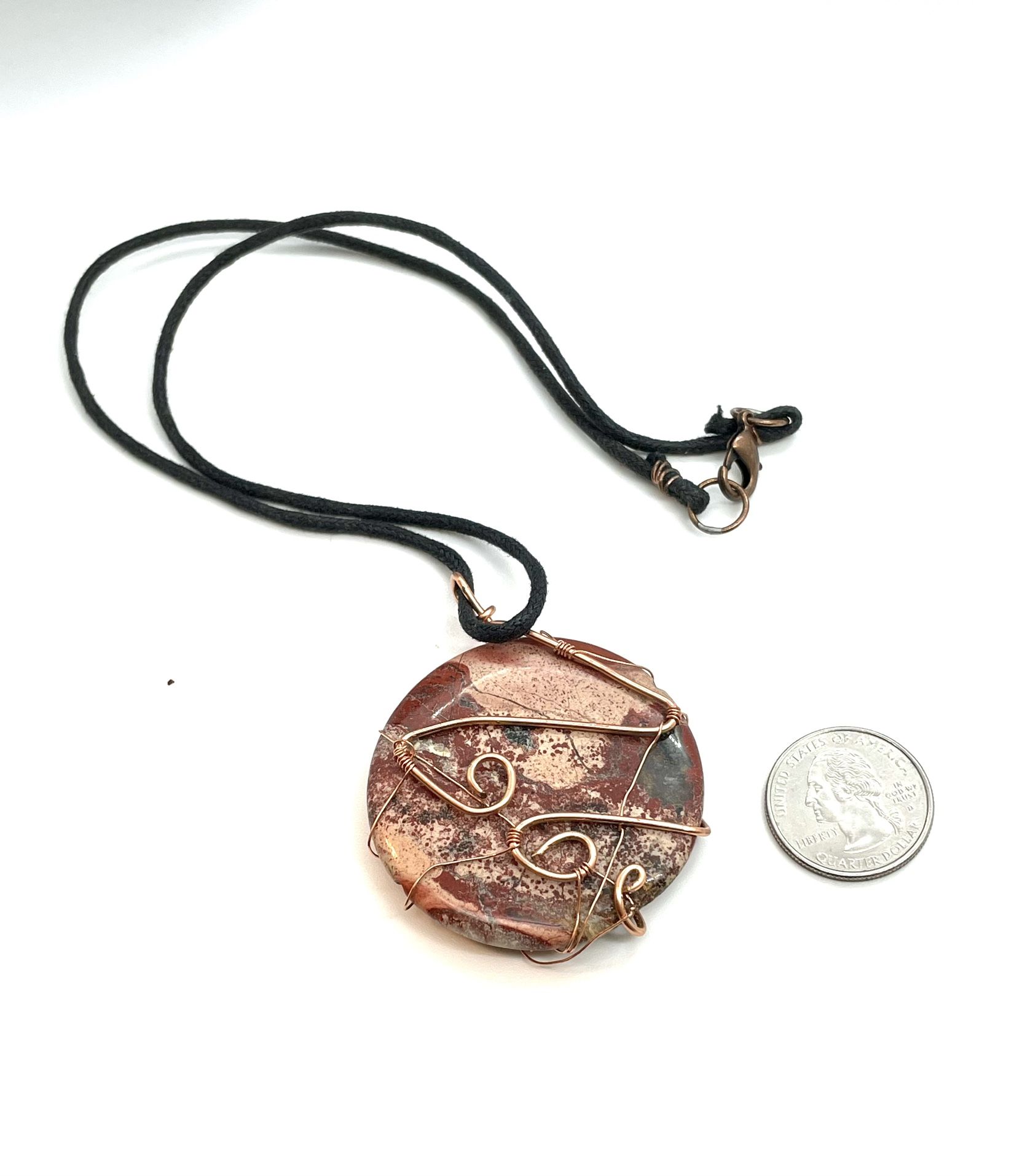 Natural Wire Wrapped Stone Necklace