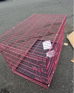 Pink 42” dog crate