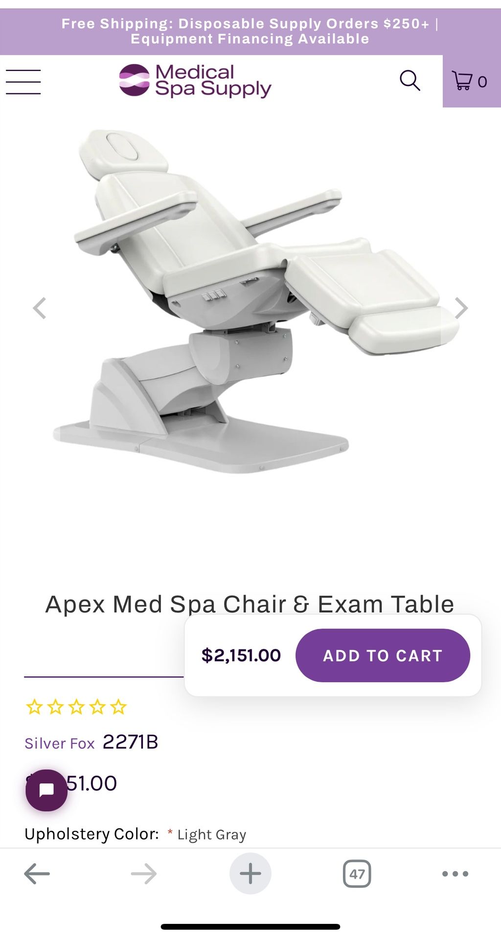 Medical Spa Chair