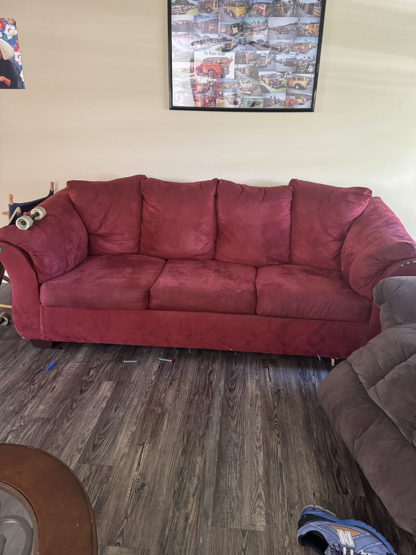 Red Couch With Fold Out Bed