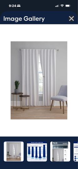 Style selections 84-in Blackout Termal Lined Back/Tab/Pinch pleat/Rod pocket Curtain Panel Pair