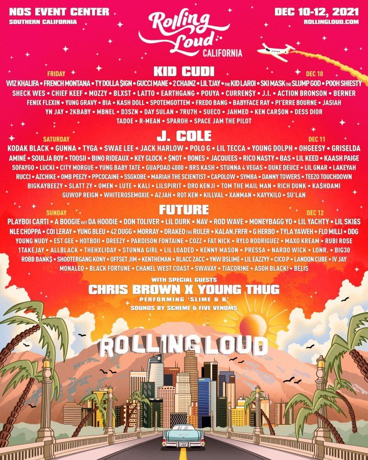 Rolling Loud California Tickets ( 2 Available ) J Cole Kid Cudi  Future Chris Brown