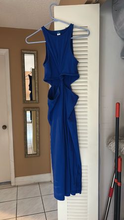 Royal Blue Sleeveless Midi Dress(med)