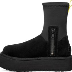 UGG Classic Dipper Suede Black Platform Boot