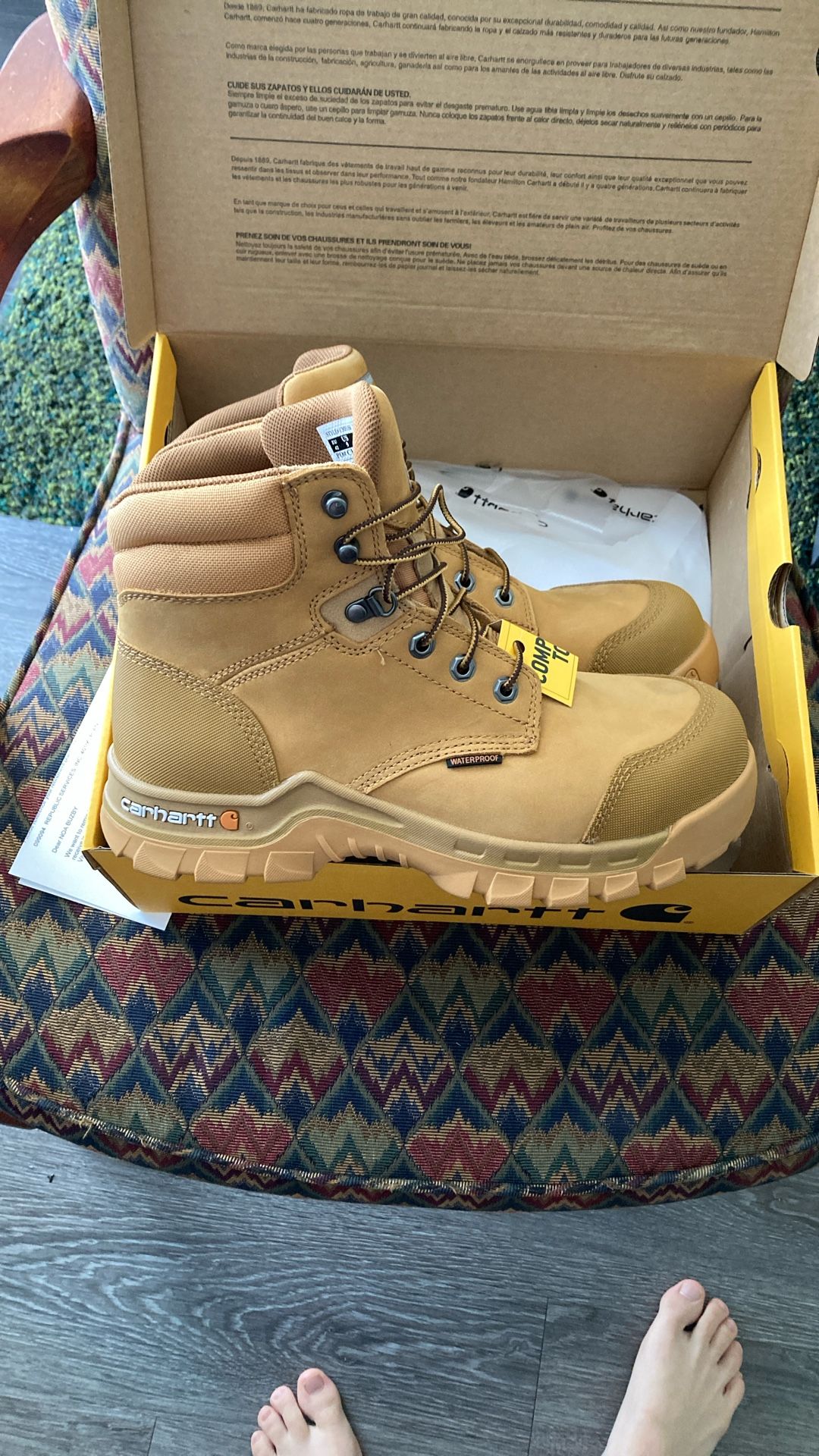 Brand New Composite Toe Carhartt Waterproof Work Boots