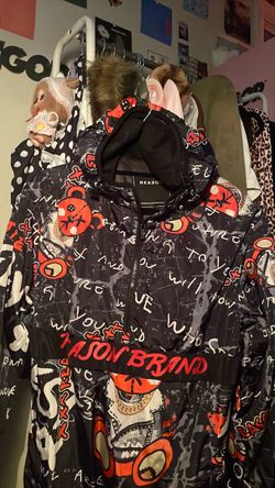 Reason NYC Graphic Print Hooded Jacket