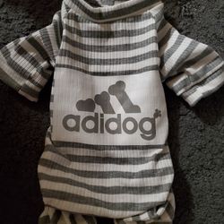 New Adidog Sweater Onsie Sz S/M