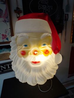 Vintage X- Large Santa Blow mold rare