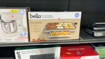 Bella 12" x 22" Griddle with Warming Tray $40