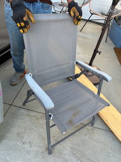 Folding Outdoor Patio Chair with Armrests