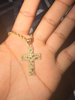 Nugget cross pendant