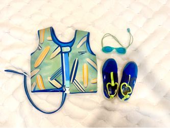 Speedo Kids Swim Vest + Water Shoes + Goggles Set (Age 4–6)