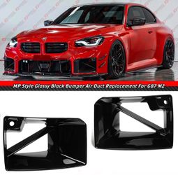 23-26 BMW G87 M2 Gloss Black Front Bumper Air Duct Vent Replacement