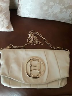 BEBE PURSE LEATHER BEIGE