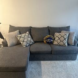 Brown Gray Sofa Chaise