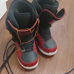 Red And Black Snowboard Boots - Thirty Two Size 11