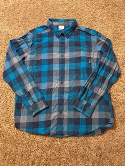 Columbia Sportswear Company Plaid Button Down Mens Size XL