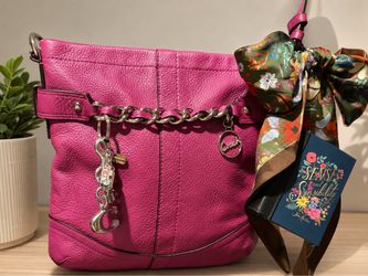Coach Pink Pebbled Leather Shoulder and Crossbody Bag