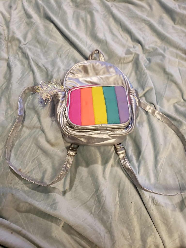 🩷 Rainbow Sliver Mini  Backpack - Still Available