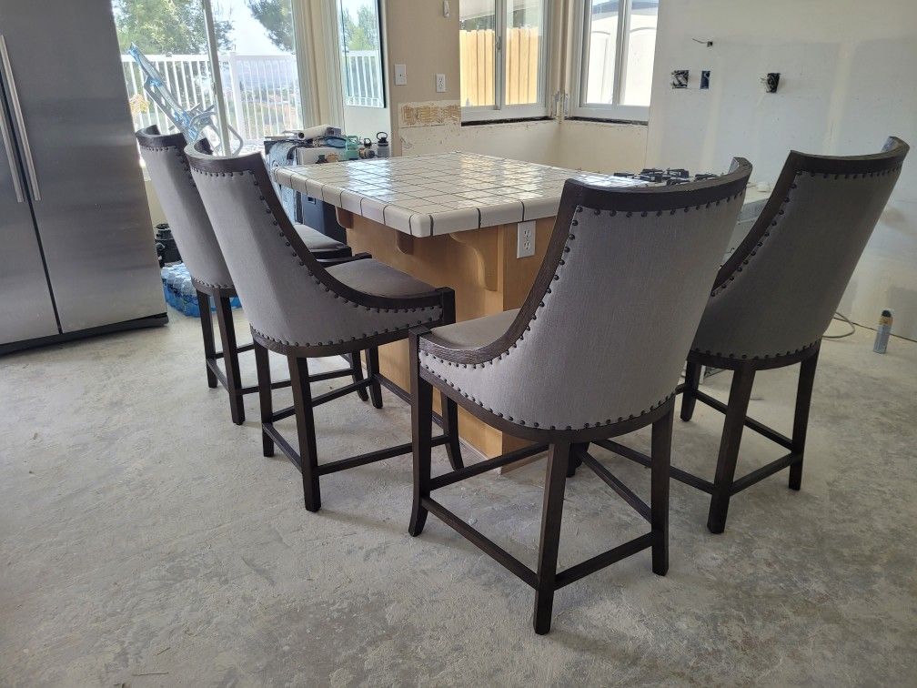 4ea. Restoration Hardware 19 C French Empire Counter Bar Stools