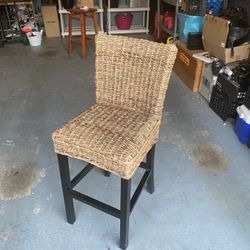 Woven Grass Bar Chair