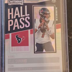 2023 Panini Contenders Hall Pass C.J. Stroud rookie trading card