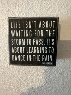 Dance in the Rain Wood Small Art