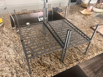 4 Metal Cabinet Shelf Organizers