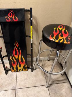 bar stool and creeper